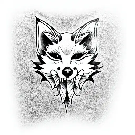 Kitsune Mask tattoo design idea