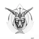 Anubis with Ankh Symbol tattoo design idea