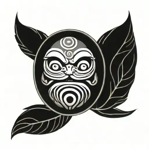 daruma doll tattoo design idea
