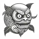 Daruma tattoo design idea