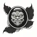 daruma doll tattoo design idea