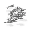 japanese clouds tattoo design idea