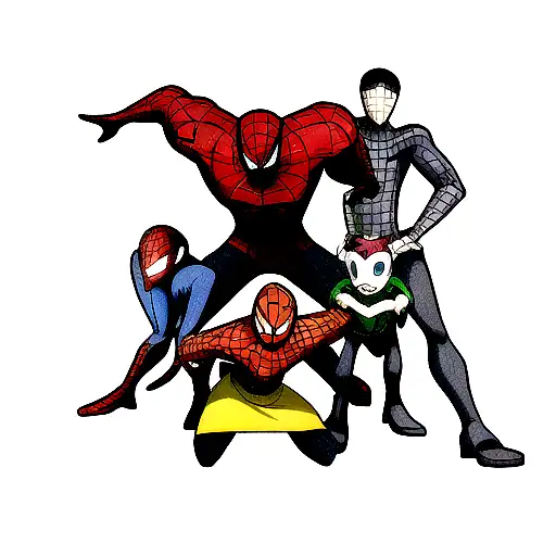 Spider-Man versus sinister six  tattoo design idea
