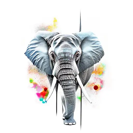 Elephant tattoo design idea