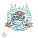 couple tattoo design idea