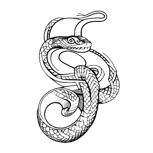 Snake gemini tattoo design idea