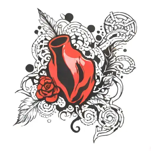 Mapa trash polka style tattoo tattoo design idea