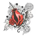 Mapa trash polka style tattoo tattoo design idea