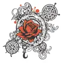 Mapa trash polka style tattoo tattoo design idea