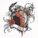 Mapa trash polka style tattoo tattoo design idea