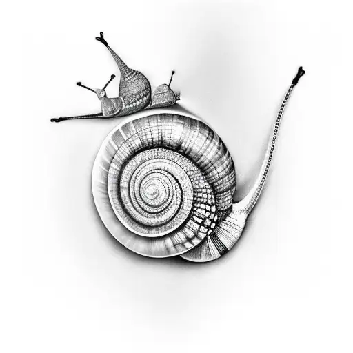 snail  tattoo design idea