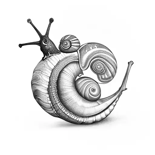 snail  tattoo design idea