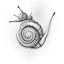 snail  tattoo design idea