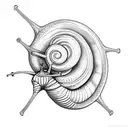 snail  tattoo design idea