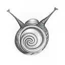 snail  tattoo design idea
