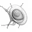 snail  tattoo design idea