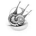 snail  tattoo design idea