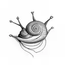 snail  tattoo design idea