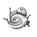 snail  tattoo design idea
