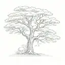 african tree acacia tree tattoo design idea