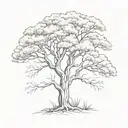 african tree acacia tree tattoo design idea