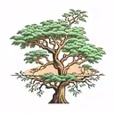 african tree acacia tree tattoo design idea