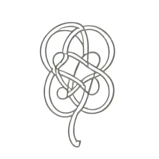 88 block numbers with infinity symbol intertwined tattoo design idea