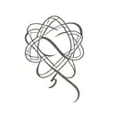 88 block numbers with infinity symbol intertwined tattoo design idea