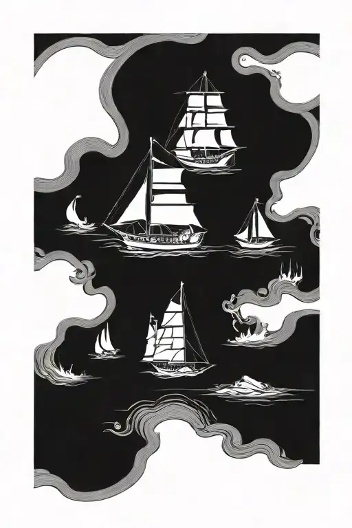 burn the boats tattoo design idea
