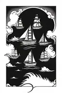 burn the boats tattoo design idea