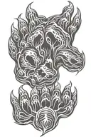 bear paw tattoo design idea