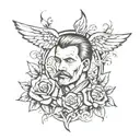 father memory  tattoo design idea