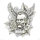 father memory  tattoo design idea