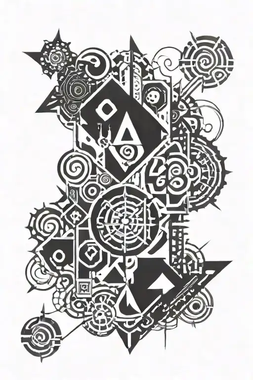 symbols signifying change and constant development tattoo design idea