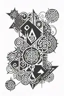 symbols signifying change and constant development tattoo design idea