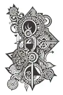 symbols signifying change and constant development tattoo design idea
