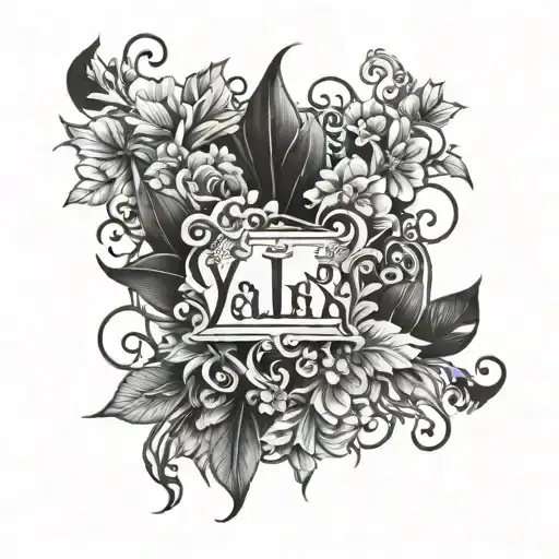 tattoo sketch name Valeria tattoo design idea