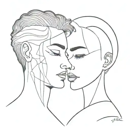 two faces   tattoo design idea