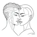 two faces   tattoo design idea