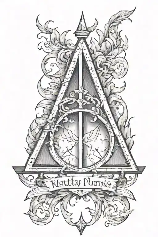 Harry Potter Deathly Hallows tattoo design idea