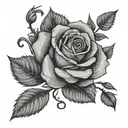 Rose with Laurel Wreath  tattoo design idea