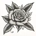Rose with Laurel Wreath  tattoo design idea