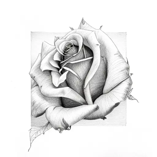 Vine and rose tattoo design idea