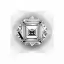 A realistic depiction of a 7 of diamonds and 2 of spades made entirely of black and grey shading tattoo design idea