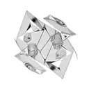 A realistic depiction of a 7 of diamonds and 2 of spades made entirely of black and grey shading tattoo design idea