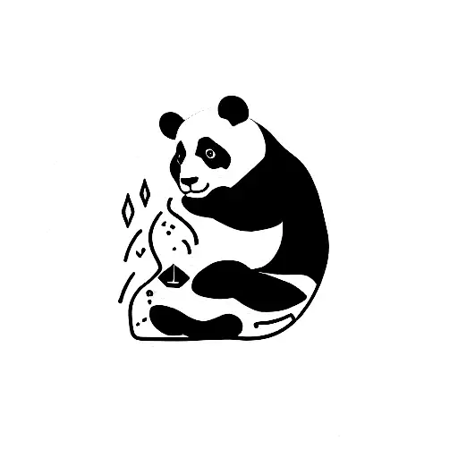 Panda Tattoo on Ankle - Ace Tattooz
