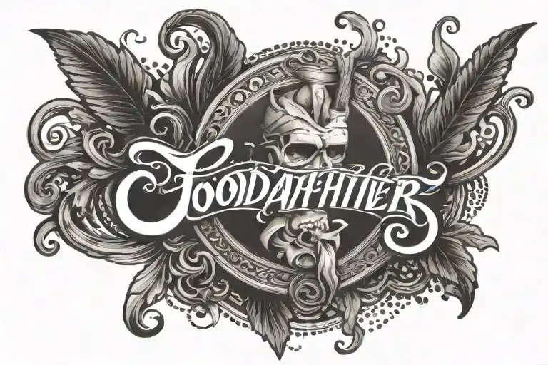 Bona Fide in godfather font tattoo design idea