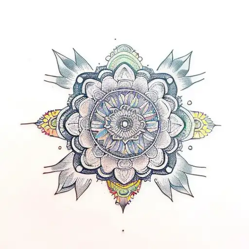 Mandala with isabelle tattoo design idea