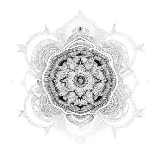 Mandala with name isabelle tattoo design idea