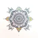 Mandala with isabelle tattoo design idea